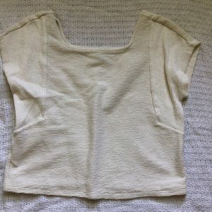 Madewell ribbed cropped blouse